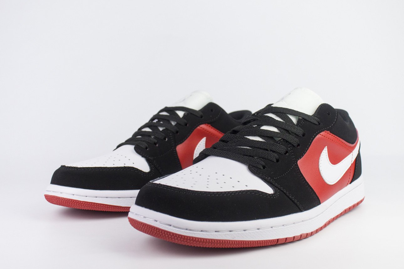 Nike air jordan 1 outlet low black and red