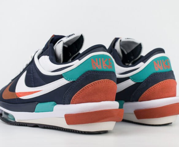 Nike Cortez 4.0 x Sacai Blue / Orange. Вид 3