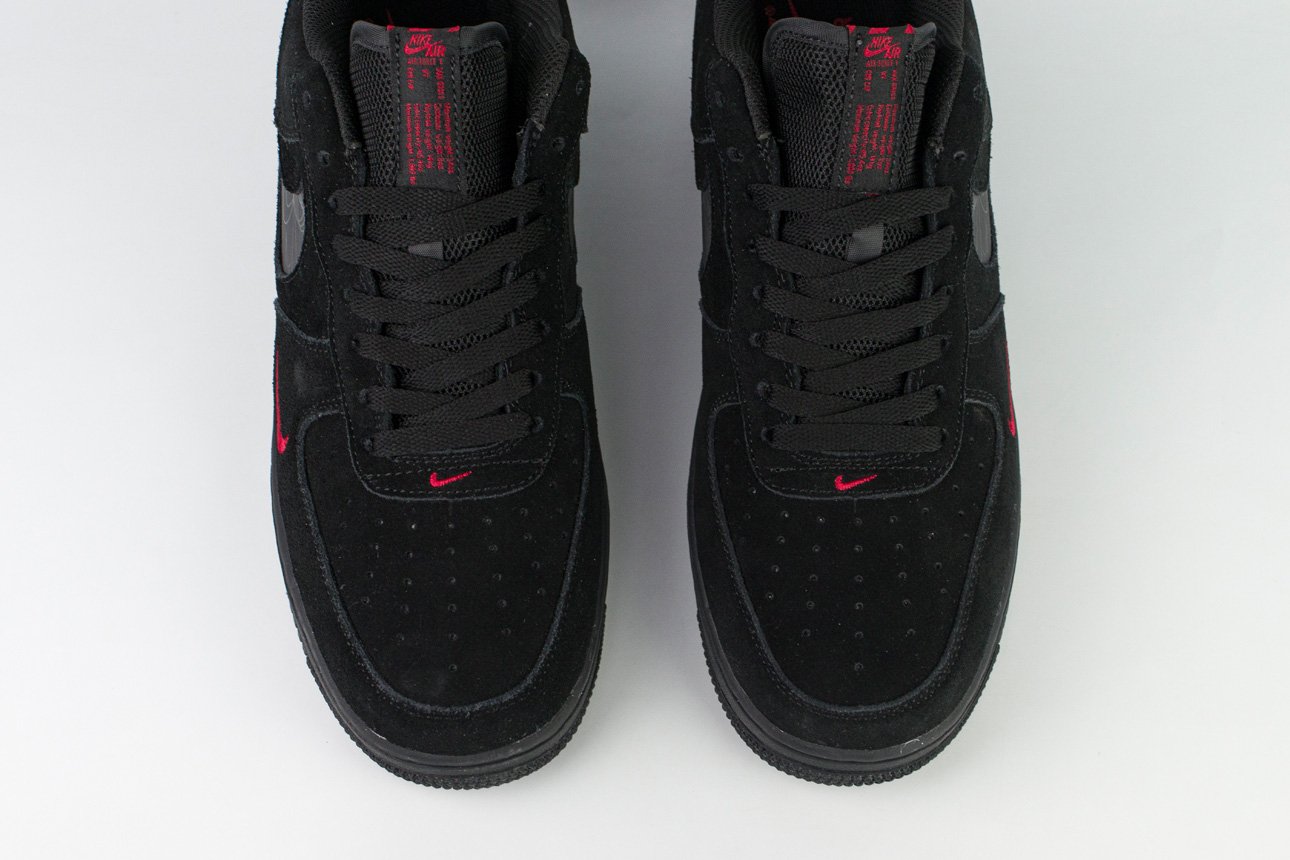 Nike air force black red white hotsell