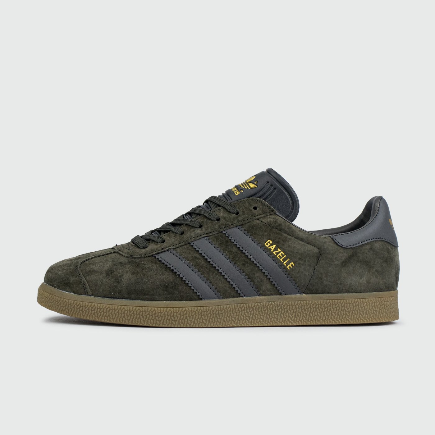 Adidas gazelle grey black gum on sale