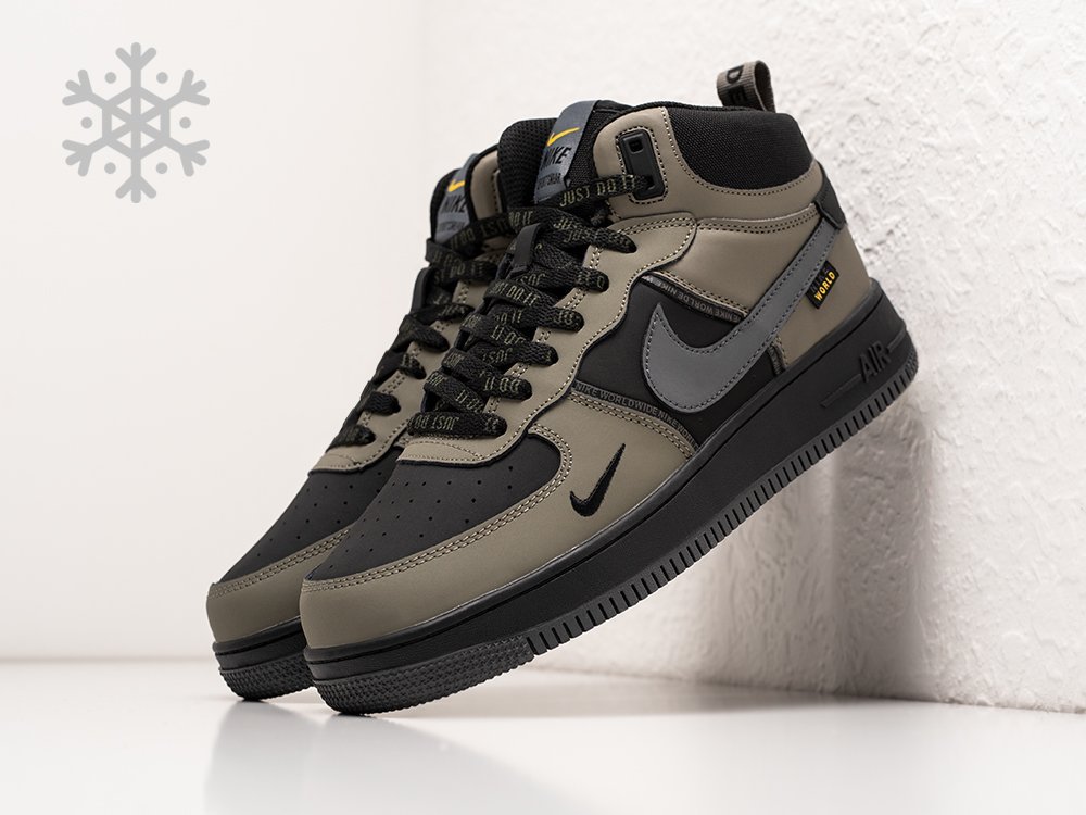 Nike air force mid grey best sale