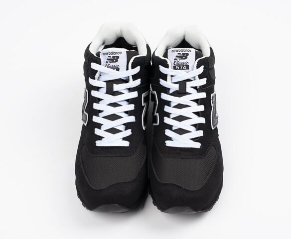 Зимние New Balance 574 Mid black textile. Вид 6